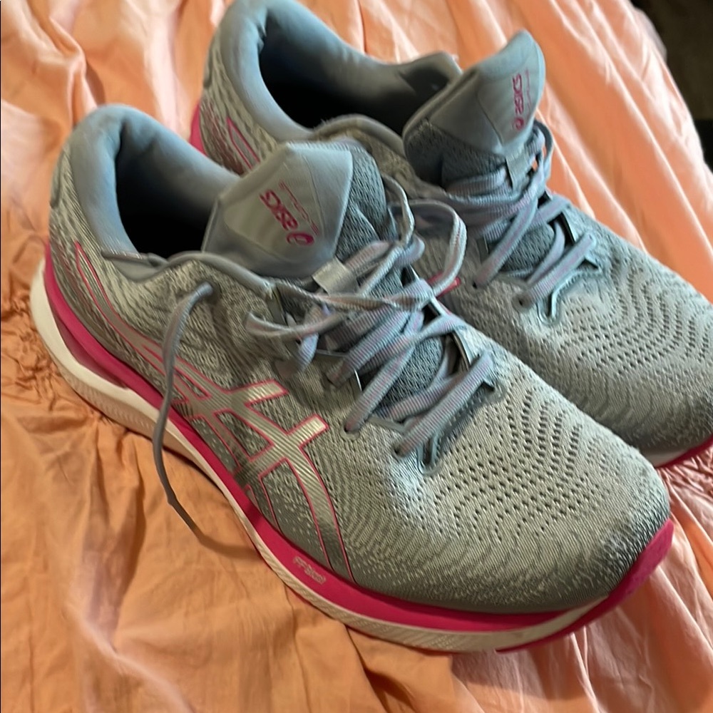 ASICS Women's Running Shoes - Gray and Pink